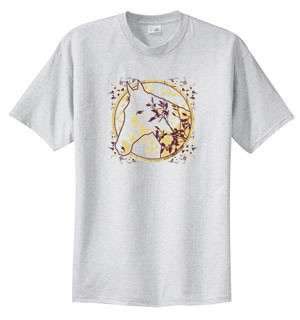 Beautiful Horse Head Outline T Shirt  S  6x  