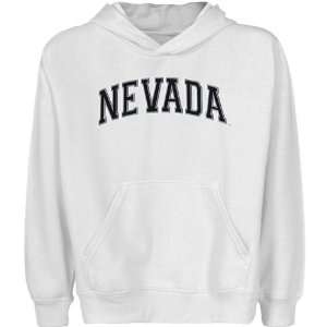   Nevada Wolf Pack Youth White Arch Applique Pullover Hoody Sports