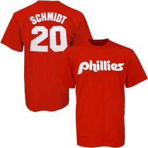   Mike Schmidt Red Cooperstown Classic Jersey T shirt: Sports & Outdoors