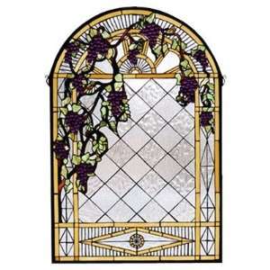   Grape Diamond Trellis Stained Glass Window 