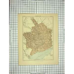  ANTIQUE MAP c1790 c1900 MONMOUTH RIVER SEVERN WALES