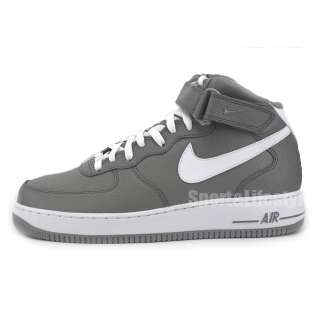 Nike Air Force 1 One Mid 07 grau weiß Größe 41   48  