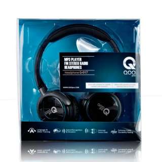 QOOpro Super Bass Headphone Kopfhörer G 017 Schwarz mit  Player 