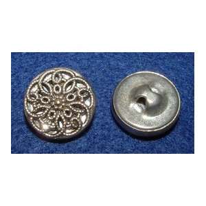  Open Scroll Work Buttons With Silver Tone Finish 