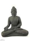 20cm Buddha Lava Stein Wetterfest Garten + Holz Budda
