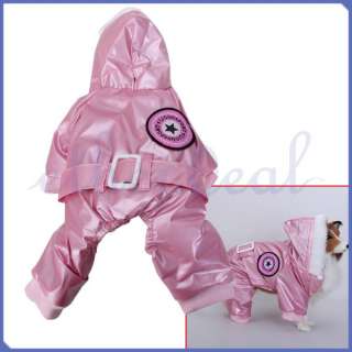 Blau/Pink Hundemantel Hundejacke Winter Mantel Jumpsuit Hundekleidung 