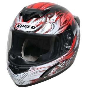   Xpeed Helmet XP 509 Valor Helmet (Red, X Large) Automotive