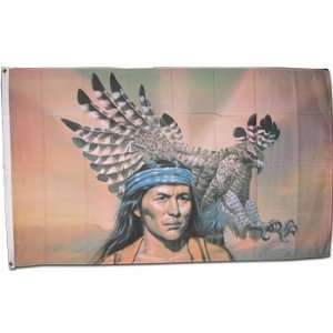  American Indian with Eagle   Novelty Flags Kitchen 