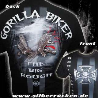 Gorilla Biker T Shirt  Roadhog  M 5XL Silberrücken  