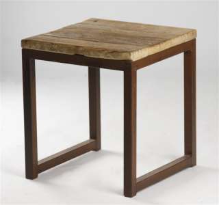 Modern Rustic Reclaimed Wood Side End Table  