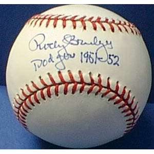  Rocky Bridges Autographed Baseball