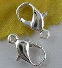 New 20 pieces Silver Stone Plated lobster claw clasp no.3001