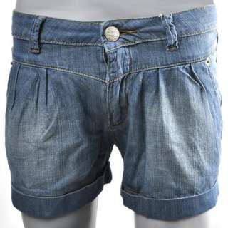 Neu Damen Jeans Shorts Denim Bermuda Hose Gr. 36 Blau  