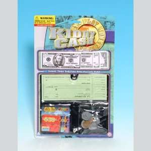  Play Money And Check Card with Coins And Wallet Case Pack 