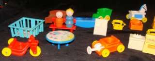 Vintage Fisher Price Cars & Little People Large Lot  
