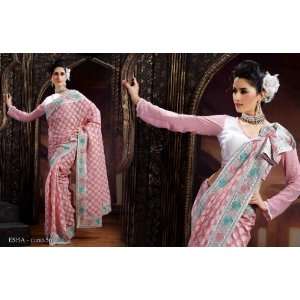  Designer Super net jacquard saree with machine embroidery 