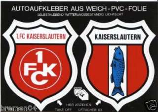 Aufkleber + Auto + 1.FC KAISERSLAUTERN + Stadt + Rar  