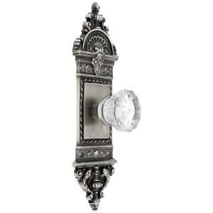 Solid Brass European Style Door Set with Fluted Crystal Knobs Dummy 