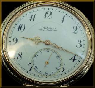 Alpina Union Horlogere 585er Gold Taschenuhr inkl. Original Box