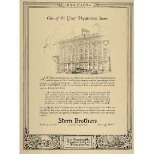  1924 RARE Ad Stern Brothers Department Store New York 