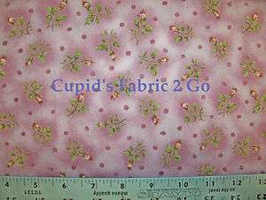 Zen Rose Small Pink Rose Mauve Fabric BTY  