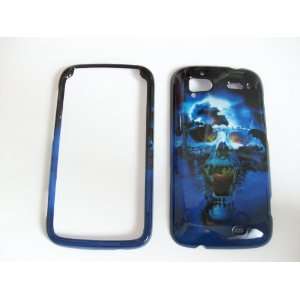  HTC Sensation 4G Protector Cover   Blue Skull Hard Case 
