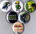 Zelda 6 pins buttons badges link legend of nes new