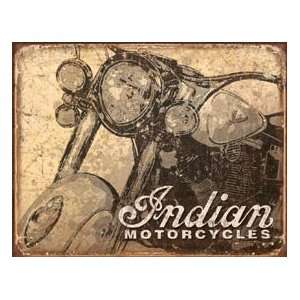    Indian Motorcycle Antiqued Metal Tin Sign Nostalgic