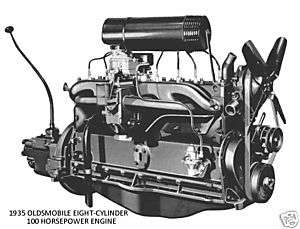 1935 OLDSMOBILE ~ EIGHT CYL. ENGINE AND TRANS ~ MAGNET  
