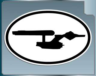 CLASSIC USS ENTERPRISE Euro decal Star Trek sticker  