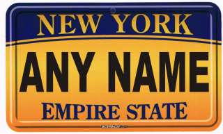 Personalized Custom NEW YORK LICENSE PLATE Room Sign  