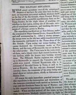 KINGSTON TN & More Rare Civil War 1863 ARMY Newspaper *  