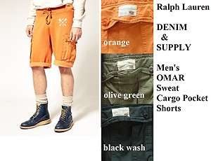Ralph Lauren DENIM & SUPPLY Men 0450304 OMAR Sweat Cargo Shorts S M L 