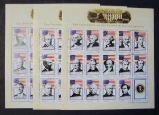 LIBERIA 43 PRESIDENTIAL MINT STAMPS 3 SHEETS WHITE HOUS  
