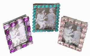 BLING BLING Set of 6 Jeweled Mini (2x3) Photo Frames  