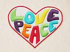   Heart   Iron On Patch/Applique/Badge rainbow embroidery peaceful DIY