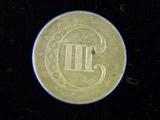 1852 Silver Three Cent Piece Ty1 BU /A 587  