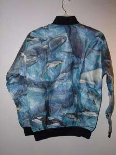 WHALE COLLAGE TYVEK ART JACKET pick size S,M or XXL  