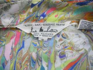 Fabulous marbelized print in multi color * nice and fitted at waist 