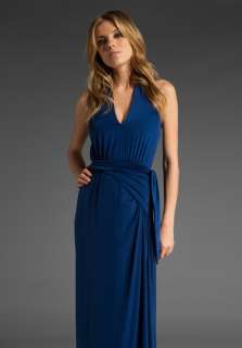 HALSTON HERITAGE Side Tie Wrap Dress in Sapphire at Revolve Clothing 
