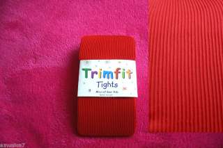 TRIMFIT Girls Tights Red New Age size S 4 6 made in USA  