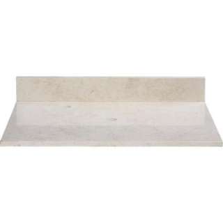 Xylem 31 In. Marble Vanity Top in Galala Beige With No Vessel Basin 