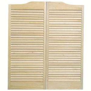   42 in. Wood Unfinished Louvered Cafe Door 853042 
