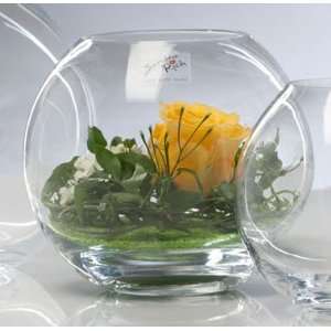 Glasvase Kugel Vase Glas Blumenvase Tischvase rund ca. 13 cm:  