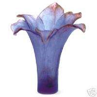 Daum Crystal Amaryllis Amethyst Vase  