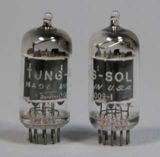 7025 (Low Noise 12AX7) Tube Tung Sol 1960 Pair ~ Tested Good  