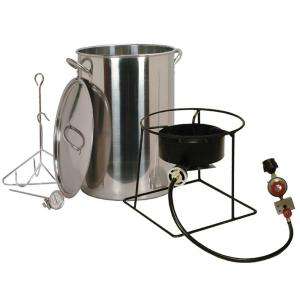 King KookerPortable Propane Outdoor Turkey Fryer with 30 qt. Stainless 