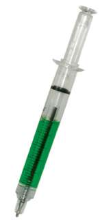 Syringe Pens Ballpoint   Green  