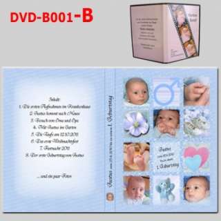 DVD Cover Einleger, Danksagung Taufe Geburt Hochzeit Kommunion 
