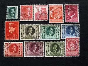 Reich alle Adolf Hitler Briefmarken von seinem 48 bis zum 55 